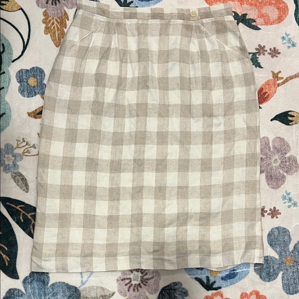 Vintage Jones New York Checkered Pencil Skirt
